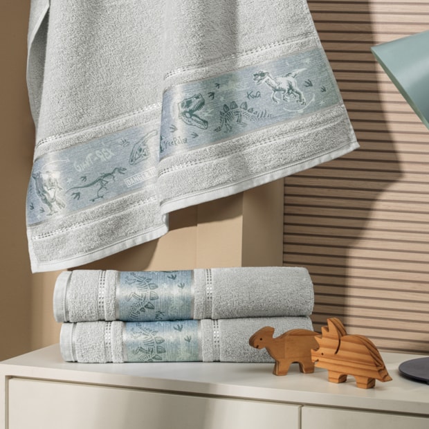 Toalha de Banho Infantil Karsten Jurassic - Gramatura: 380g/m²