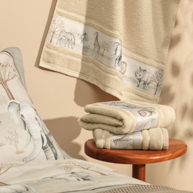 Toalha de Banho Infantil Karsten Safari - Gramatura: 380g/m²