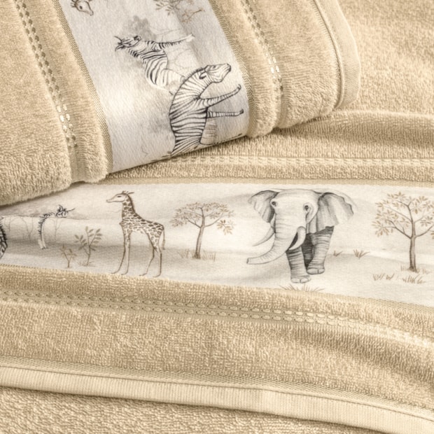 Toalha de Banho Infantil Karsten Safari - Gramatura: 380g/m²