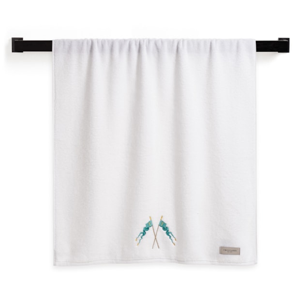 Toalha de Banho Infantil Trussardi Cavaliere Bordada 100% Algodão - Gramatura: 440g/m²