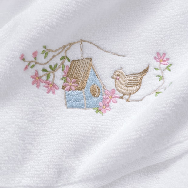 Toalha de Banho Infantil Trussardi Rifugio Bordada 100% Algodão - Gramatura: 440g/m²