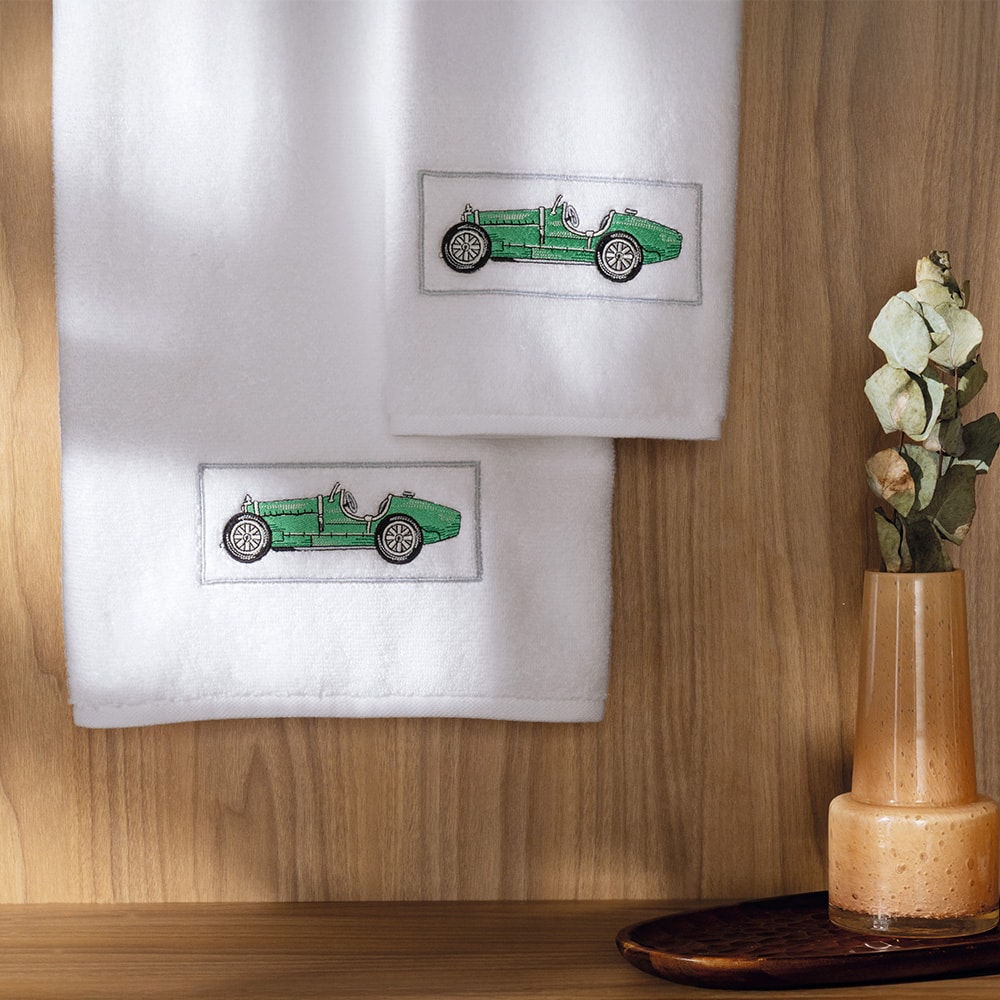 Toalha de Banho Infantil Trussardi Targa Bordada 100% Algodão - Gramatura: 440g/m²