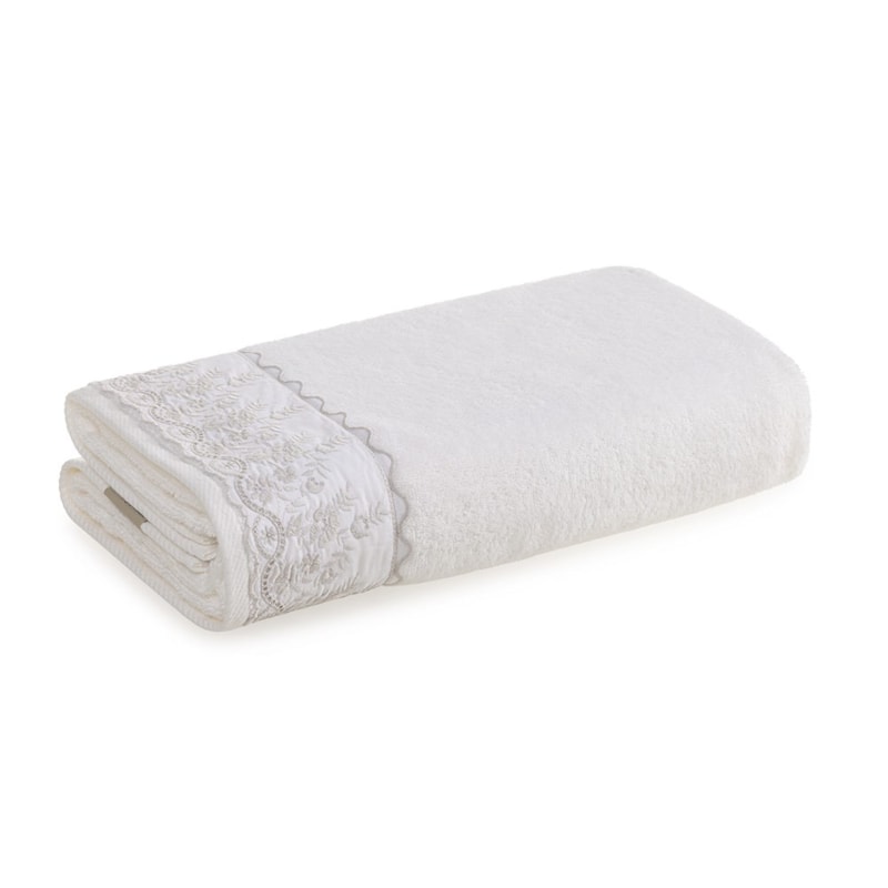 Toalha de Banho Karsten Antônia Bordada SoftMax 100% Algodão - Gramatu