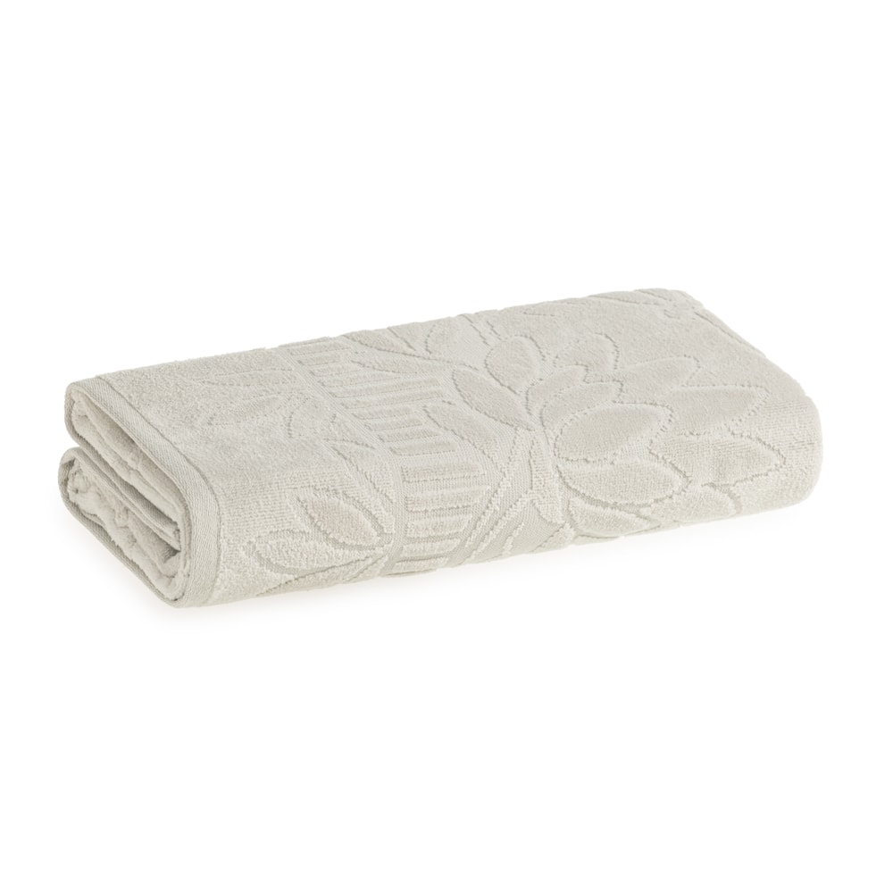 Toalha de Banho Karsten Lotus Jacquard Aveludada 100% Algodão - Gramatura: 440g/m²