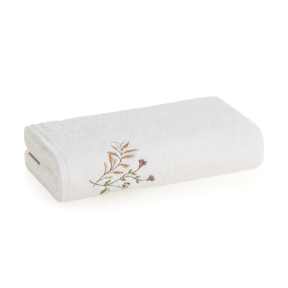 Toalha de Banho Karsten Margô Bordada 100% Algodão - Gramatura: 500g/m²
