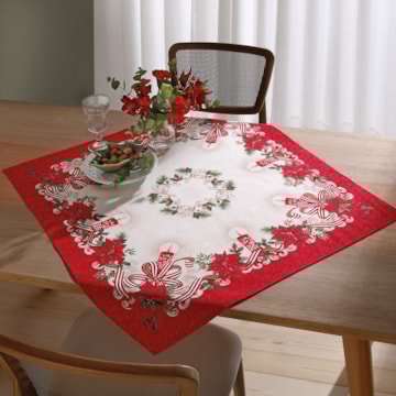 Toalha de Chá / Centro de Mesa Dohler Athenas Luz de Natal 78cm x 78cm