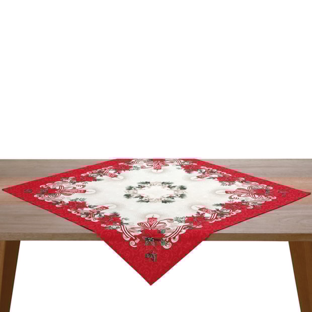 Toalha de Chá / Centro de Mesa Dohler Athenas Luz de Natal 78cm x 78cm