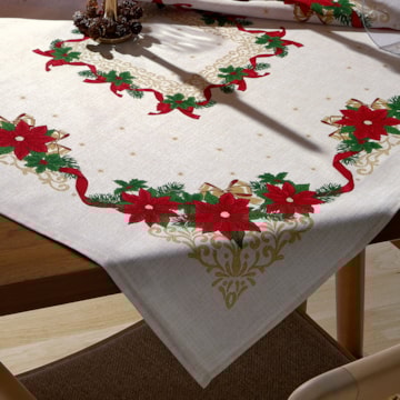 Toalha de Chá / Centro de Mesa Dohler Athenas Natal Ornamentos 78cm x 78cm