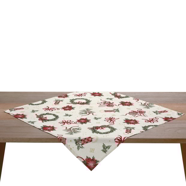 Toalha de Chá / Centro de Mesa Dohler Celebra Guirlandas de Natal com Efeito Brilho 78cm x 78cm