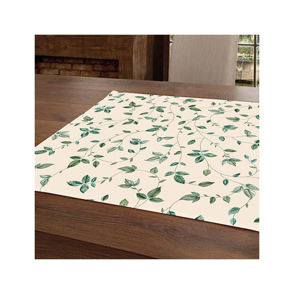Toalha de Chá / Centro de Mesa Dohler Clean Athenas Botânica Folhas 78cm x 78cm