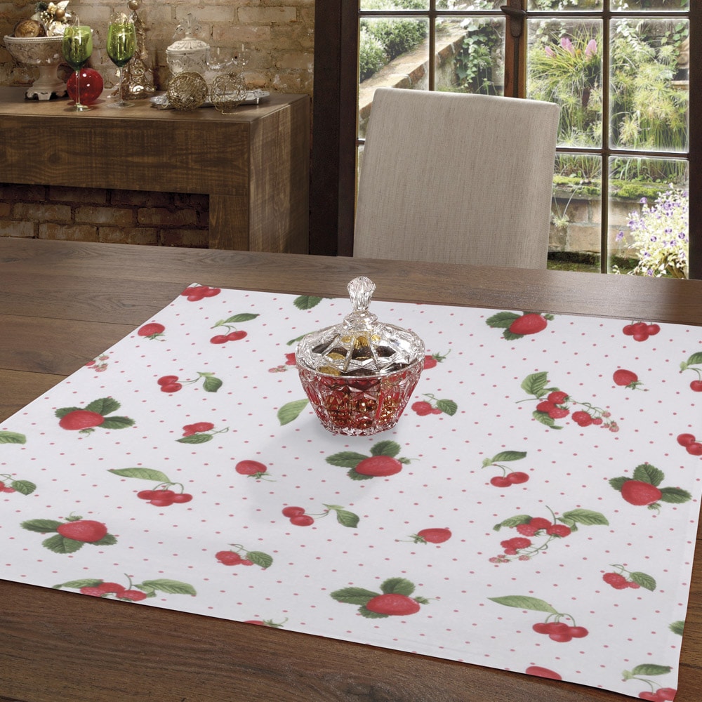 Toalha de Chá / Centro de Mesa Dohler Clean Athenas Iolanda 78cm x 78cm