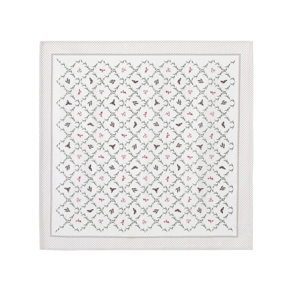 Toalha de Chá / Centro de Mesa Dohler Clean Estampado Digital Trama Natalina 78cm x 78cm