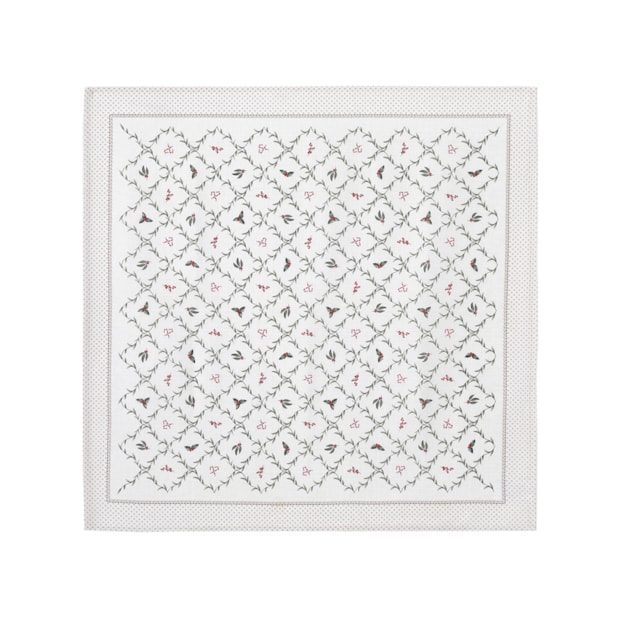 Toalha de Chá / Centro de Mesa Dohler Clean Estampado Digital Trama Natalina 78cm x 78cm