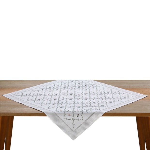 Toalha de Chá / Centro de Mesa Dohler Clean Estampado Digital Trama Natalina 78cm x 78cm