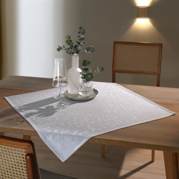 Toalha de Chá / Centro de Mesa Dohler Clean Jacquard Aurora 100% Algodão 74cm x 74cm
