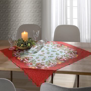 Toalha De Chá / Centro De Mesa Dohler Clean Natal Papai Noel 78cm X 78cm