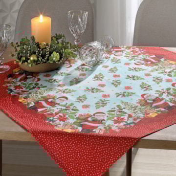 Toalha De Chá / Centro De Mesa Dohler Clean Natal Papai Noel 78cm X 78cm