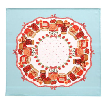 Toalha de Chá / Centro de Mesa Dohler Clean Renova Estampado Digital Amora 78cm x 78cm