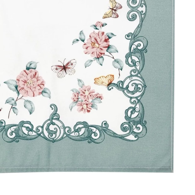 Toalha de Chá / Centro de Mesa Dohler Clean Renova Estampado Digital Borboletas 78cm x 78cm