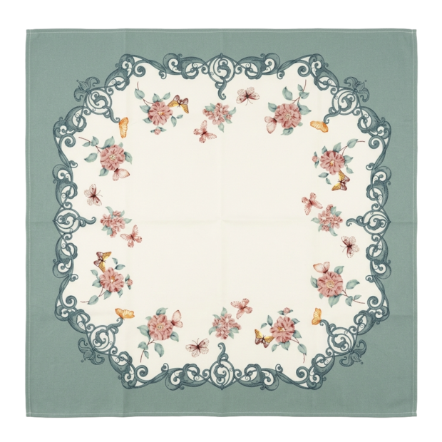 Toalha de Chá / Centro de Mesa Dohler Clean Renova Estampado Digital Borboletas 78cm x 78cm