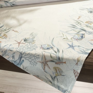 Toalha de Chá / Centro de Mesa Dohler Clean Renova Estampado Digital Marina 78cm x 78cm