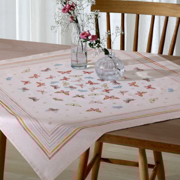 Toalha de Chá / Centro de Mesa Dohler Clean Renova Estampado Digital Serena 78cm x 78cm