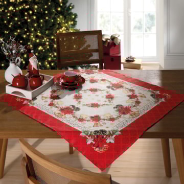 Toalha De Chá / Centro De Mesa Dohler Clean Sinos Natalinos 78cm X 78cm