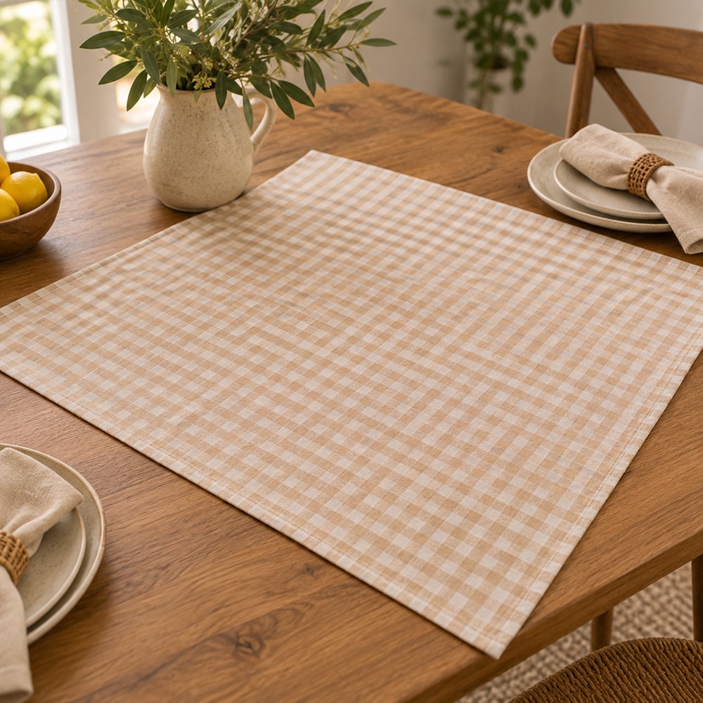 Toalha de Chá / Centro de Mesa Picnic Xadrez 65cm x 65cm (1 peça)