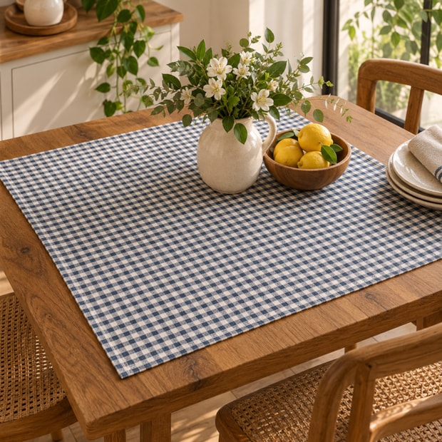 Toalha de Chá / Centro de Mesa Picnic Xadrez 65cm x 65cm (1 peça)