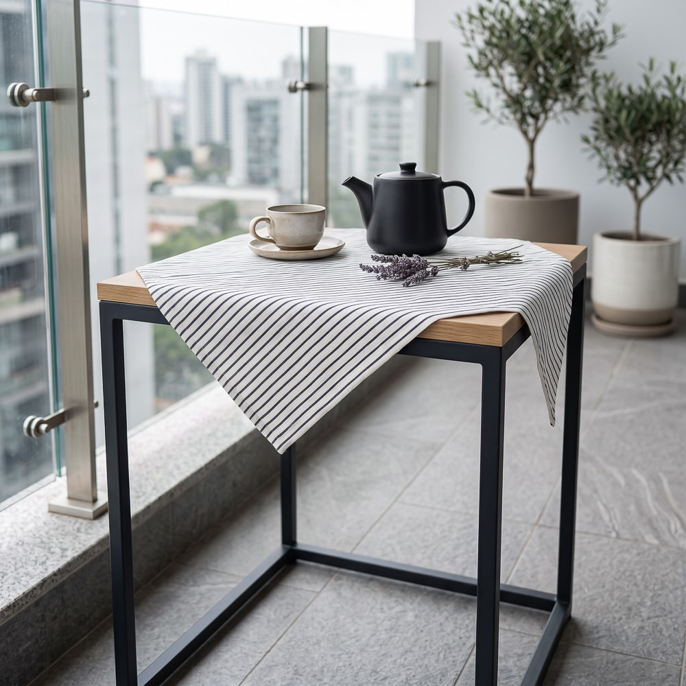 Toalha de Chá / Centro de Mesa Riviera Listra 65cm x 65cm (1 peça)