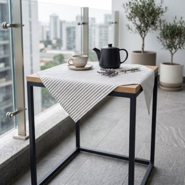 Toalha de Chá / Centro de Mesa Riviera Listra 65cm x 65cm (1 peça)