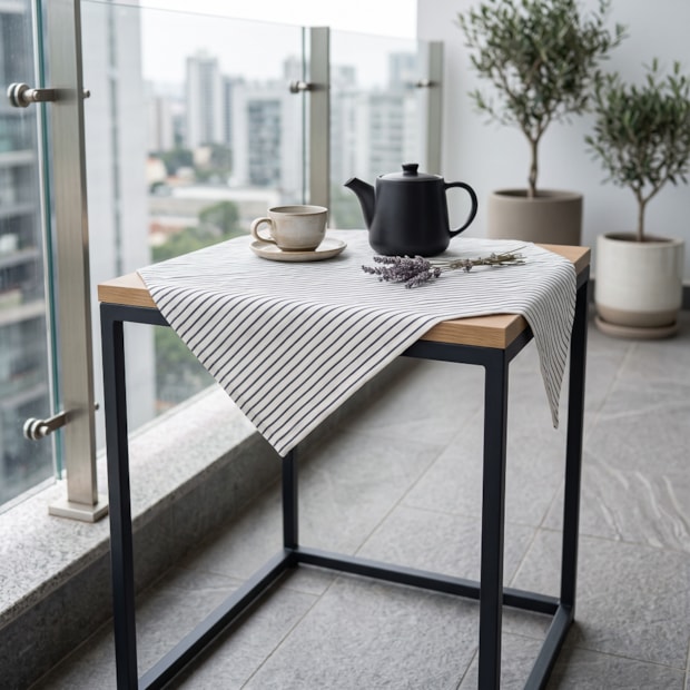 Toalha de Chá / Centro de Mesa Riviera Listra 65cm x 65cm (1 peça)