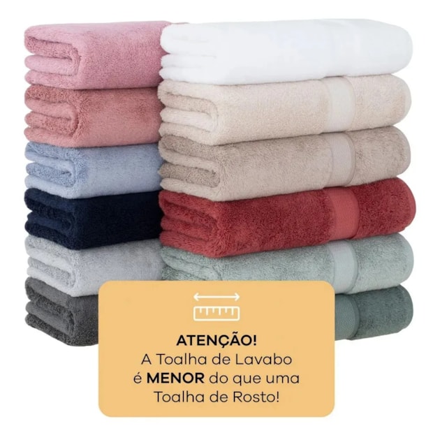Toalha de Mão / Lavabo Buddemeyer Luxus América 100% Algodão Egípcio Fio Penteado