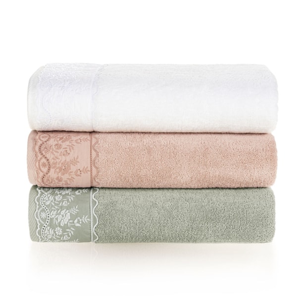 Toalha de Mão / Lavabo Karsten Antônia Bordada SoftMax 100% Algodão - Gramatura: 520 g/m²