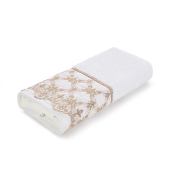 Toalha de Mão / Lavabo Karsten Constanza Bordada Fio Penteado Max 100% Algodão - Gramatura: 540 g/m²