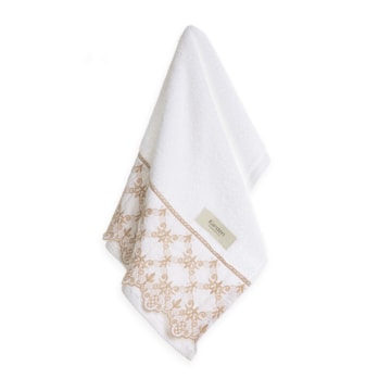 Toalha de Mão / Lavabo Karsten Constanza Bordada Fio Penteado Max 100% Algodão - Gramatura: 540 g/m²