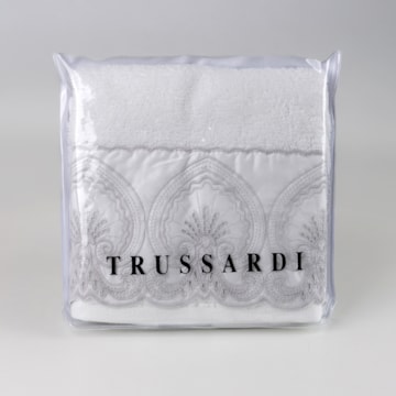 Toalha de Mão / Lavabo Trussardi Raffinato Bordada 100% Algodão Fio Penteado - Gramatura: 500g/m² (1 peça)