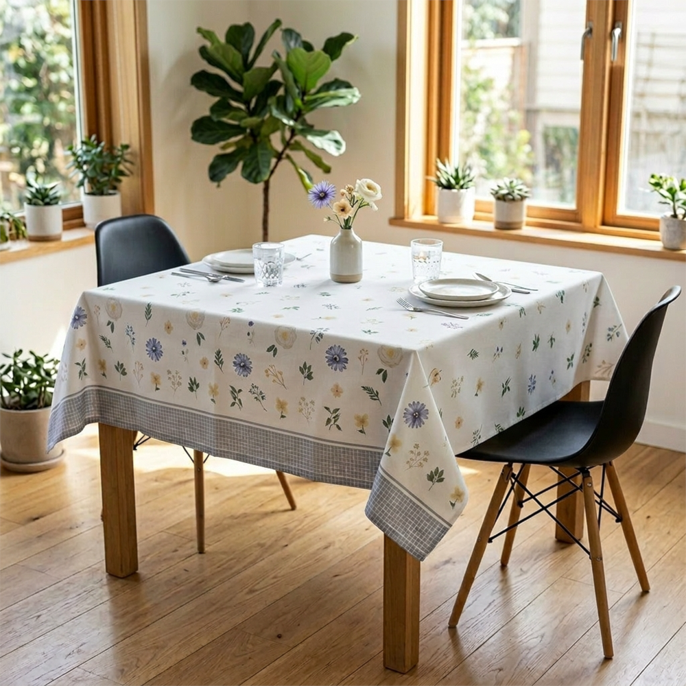 Toalha de Mesa Quadrada Dohler Clean Athenas Brisa Silvestre 4 Lugares 1,40m x 1,40m