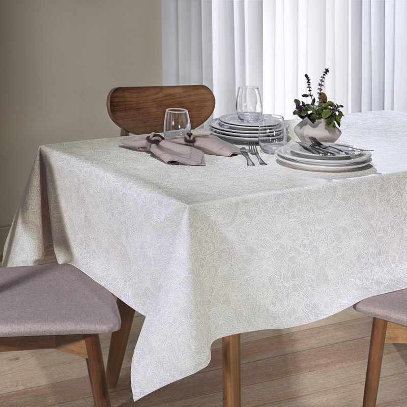 Toalha de Mesa Quadrada Dohler Clean Athenas Edite 4 Lugares 1,40m x 1