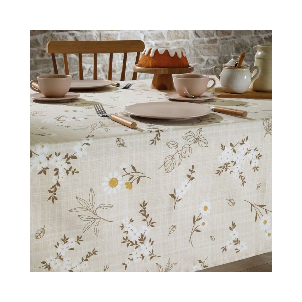 Toalha de Mesa Quadrada Dohler Clean Athenas Esmeralda 4 Lugares 1,40m x 1,40m