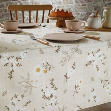 Toalha de Mesa Quadrada Dohler Clean Athenas Esmeralda 4 Lugares 1,40m x 1,40m