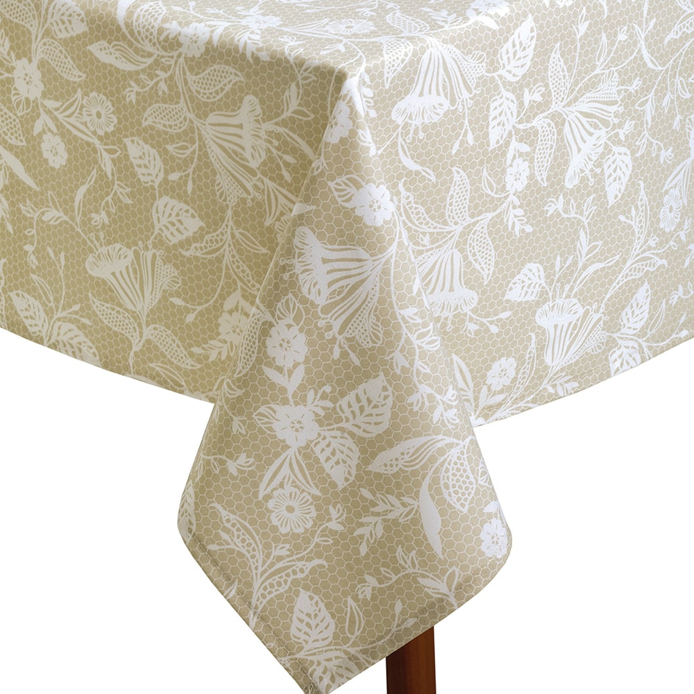 Toalha de Mesa Quadrada Dohler Clean Athenas Graça 4 Lugares 1,40m x 1,40m