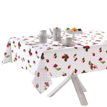 Toalha de Mesa Quadrada Dohler Clean Athenas Iolanda 4 Lugares 1,40m x 1,40m