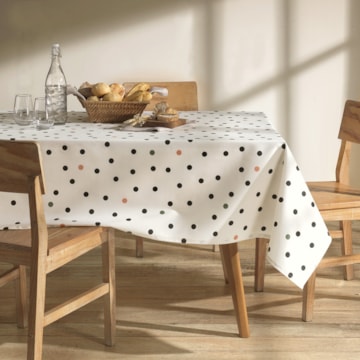 Toalha de Mesa Quadrada Dohler Clean Athenas Menu 4 Lugares 1,40m x 1,40m