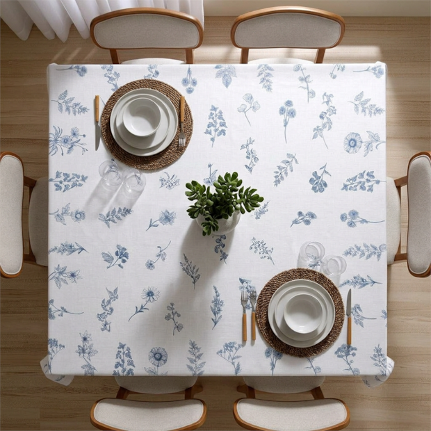 Toalha de Mesa Quadrada Dohler Clean Ciana 4 Lugares 1,40m x 1,40m