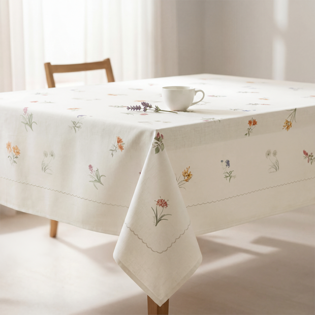 Toalha de Mesa Quadrada Dohler Clean Diana 4 Lugares 100% Algodão 1,60m x 1,60m