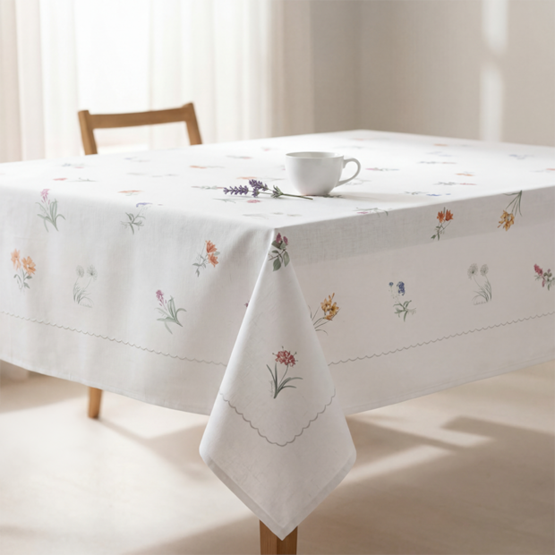 Toalha de Mesa Quadrada Dohler Clean Diana 4 Lugares 100% Algodão 1,60m x 1,60m
