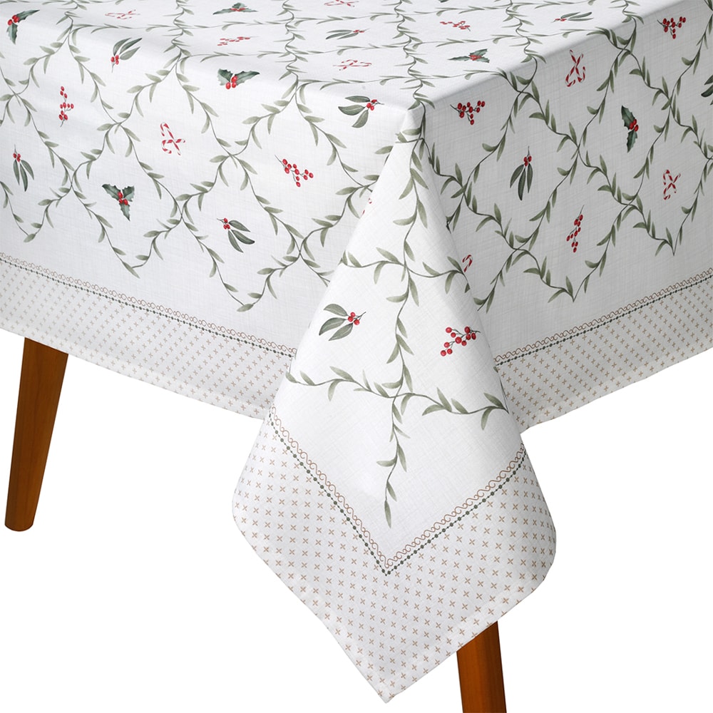 Toalha de Mesa Quadrada Dohler Clean Estampado Digital Trama Natalina 4 Lugares 1,40m x 1,40m