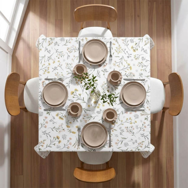 Toalha de Mesa Quadrada Dohler Clean Florência 4 Lugares 1,40m x 1,40m