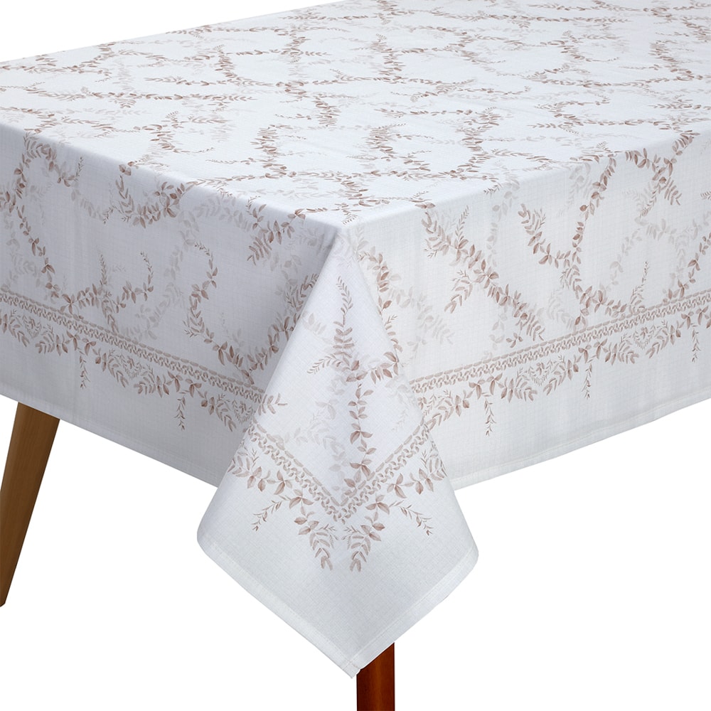 Toalha de Mesa Quadrada Dohler Clean Iris 4 Lugares 1,40m x 1,40m